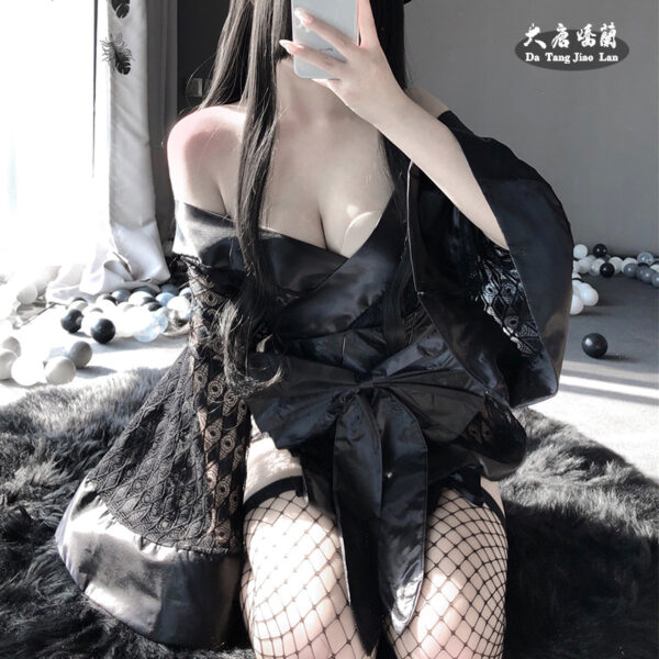Dark Japanese kimono